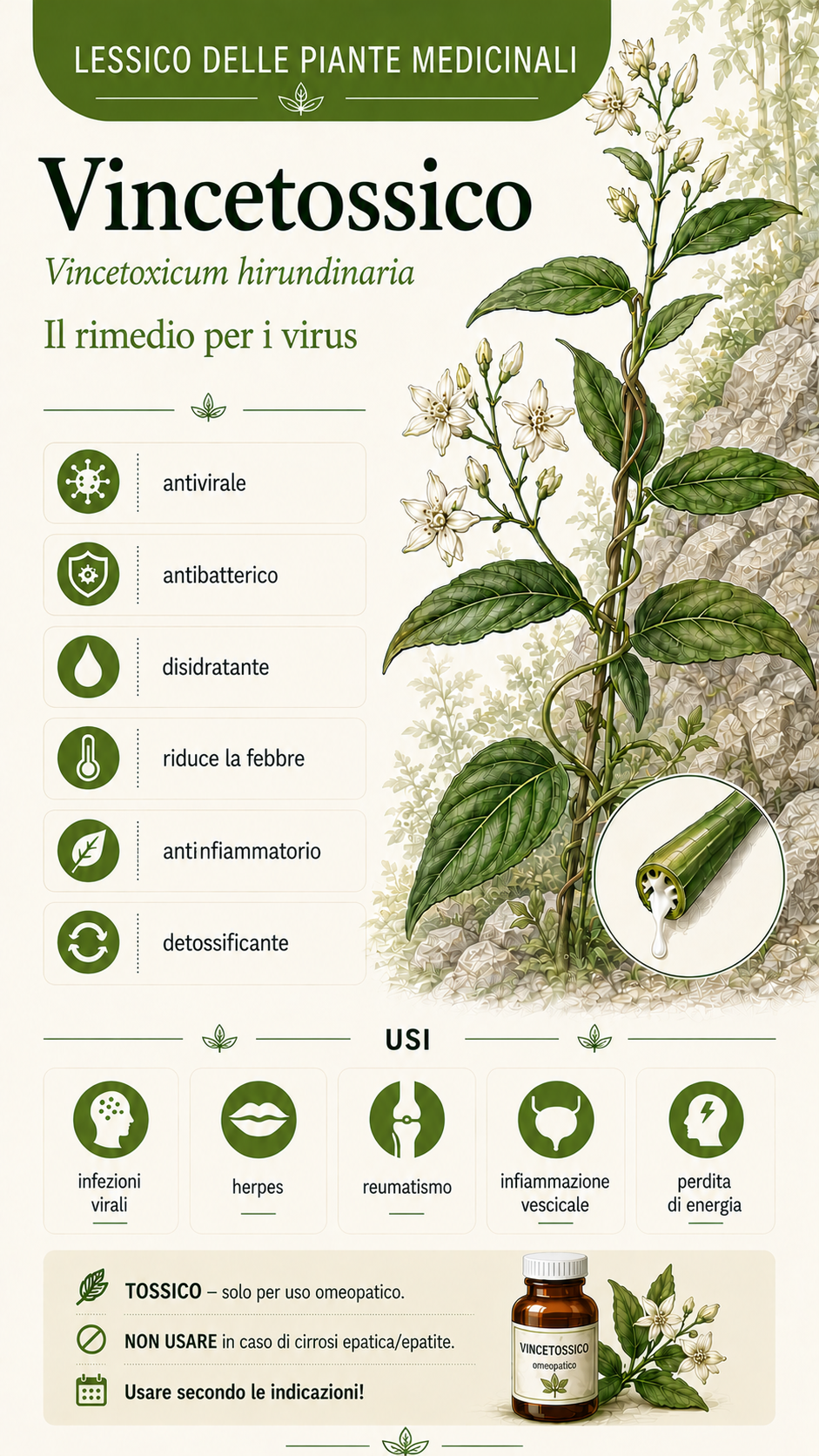 Radice di erba delle rondini: proprietà, uso ed effetti
