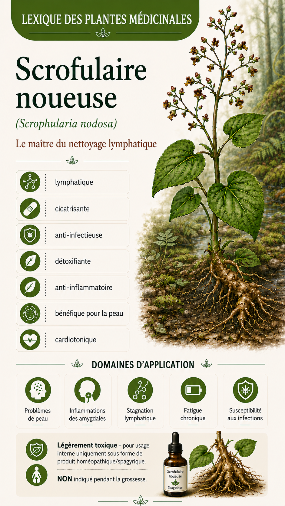 Scrofularia: proprietà, uso ed effetti
