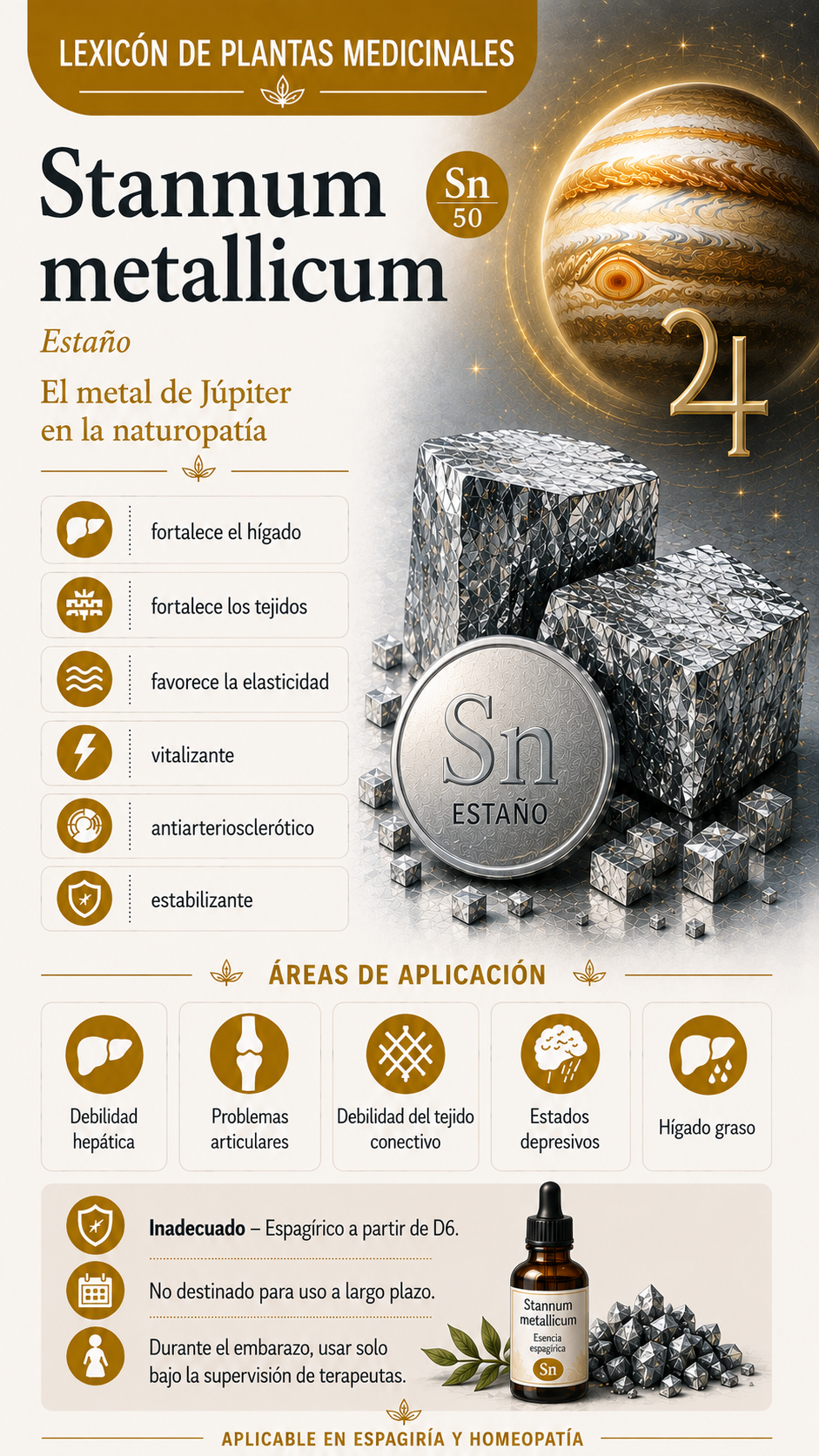 Stannum metallicum: propiedades, uso y efectos
