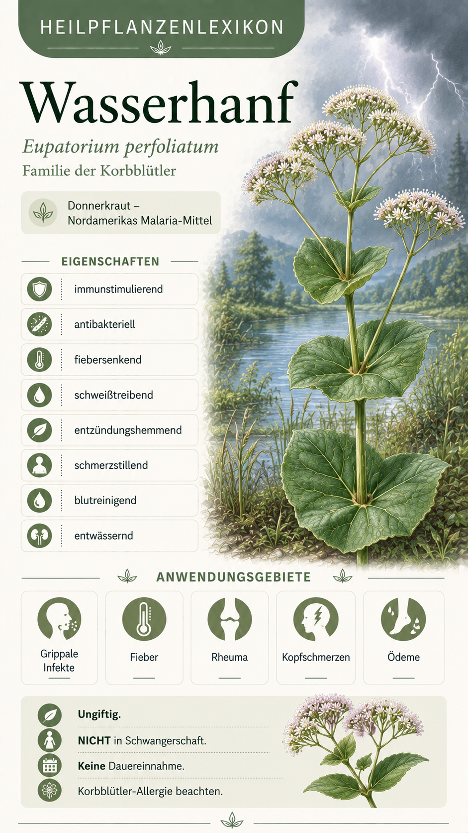 Wasserhanf (Eupatorium perfoliatum): Eigenschaften, Anwendung & Wirkung