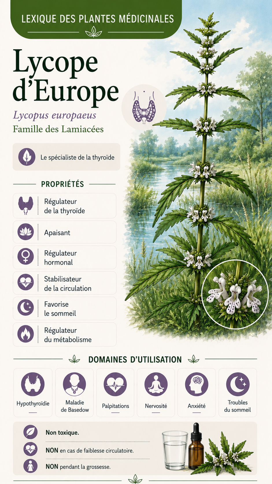 Lycopode (Lycopus europaeus) : propriétés, utilisation et effets
