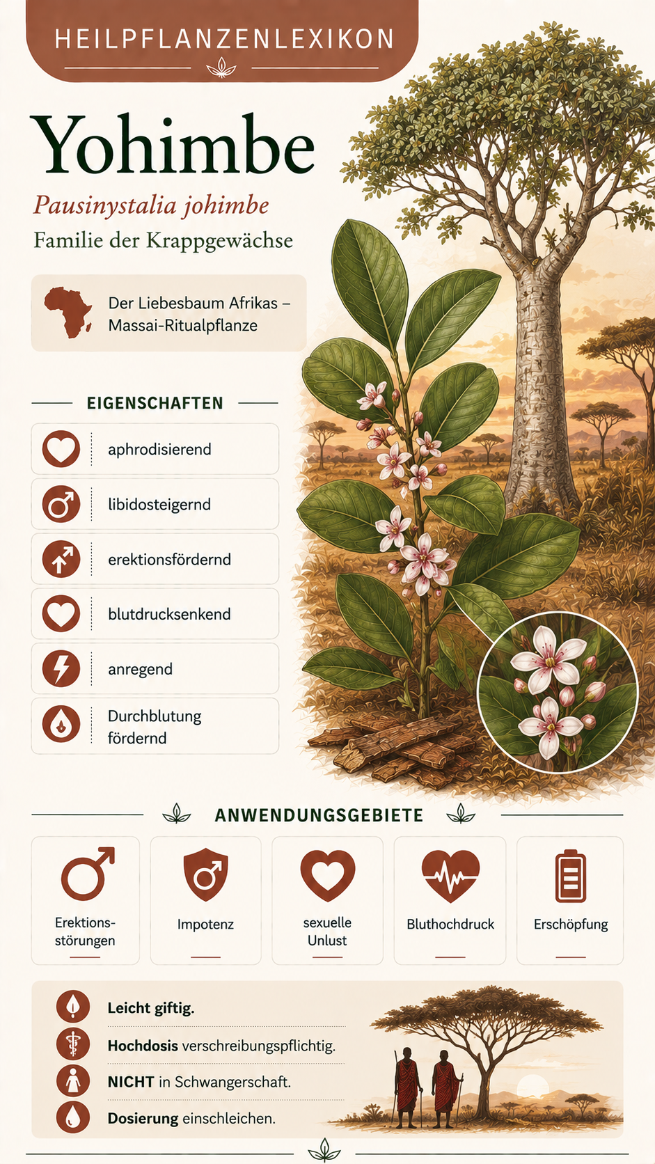 Yohimbe (Pausinystalia johimbe): Eigenschaften, Anwendung & Wirkung