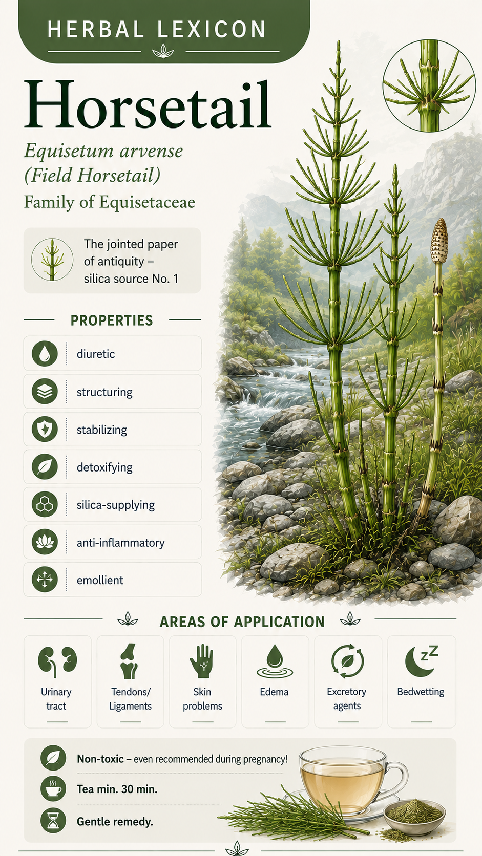 Horsetail (Equisetum arvense): Properties, Uses & Effects