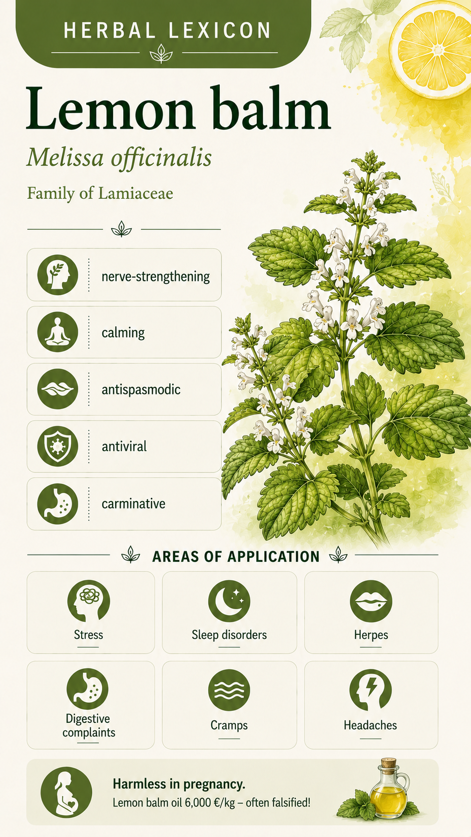 Lemon Balm (Melissa officinalis): Properties, Uses & Effects