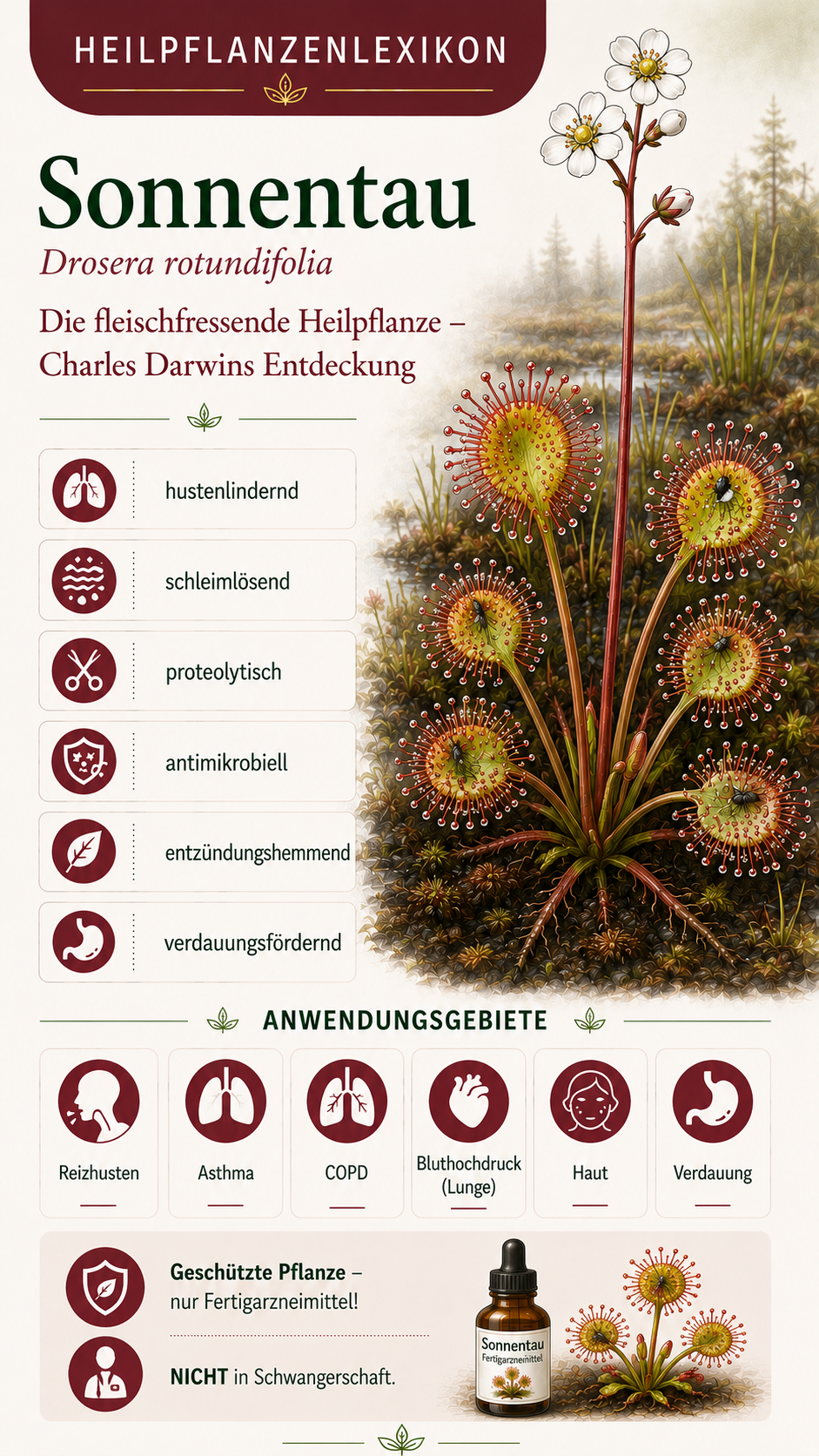 Sonnentau: Eigenschaften, Anwendung & Wirkung